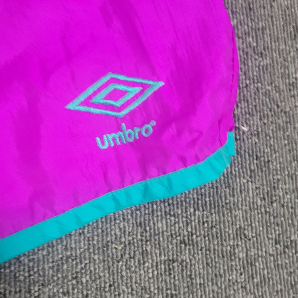 Umbro XL Nylon Athletic Shorts Mens Purple Teal Vintage 90s Made in USA U2960 - Picture 2 of 9